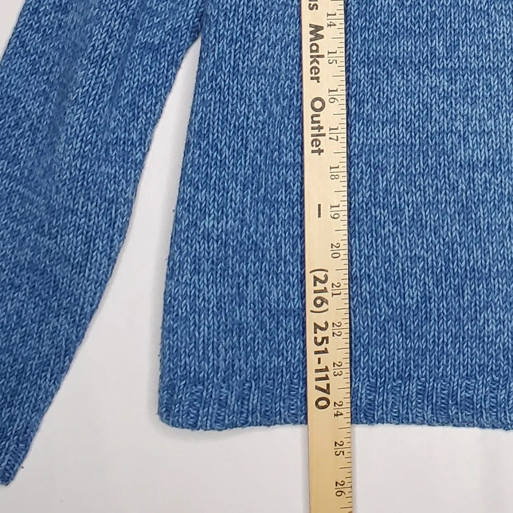 Liz‎ Claiborne 80s Fair Isle Sweater Womens Medium Blue Floral Country Cottage
